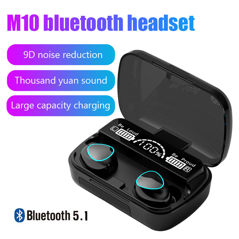 New LED Display TWS M10 Earbuds Wireless Bluetooth Touch Headphones In-Ear Sports Waterproof Bluetooth 5.1 Earbuds For Mobile Phones