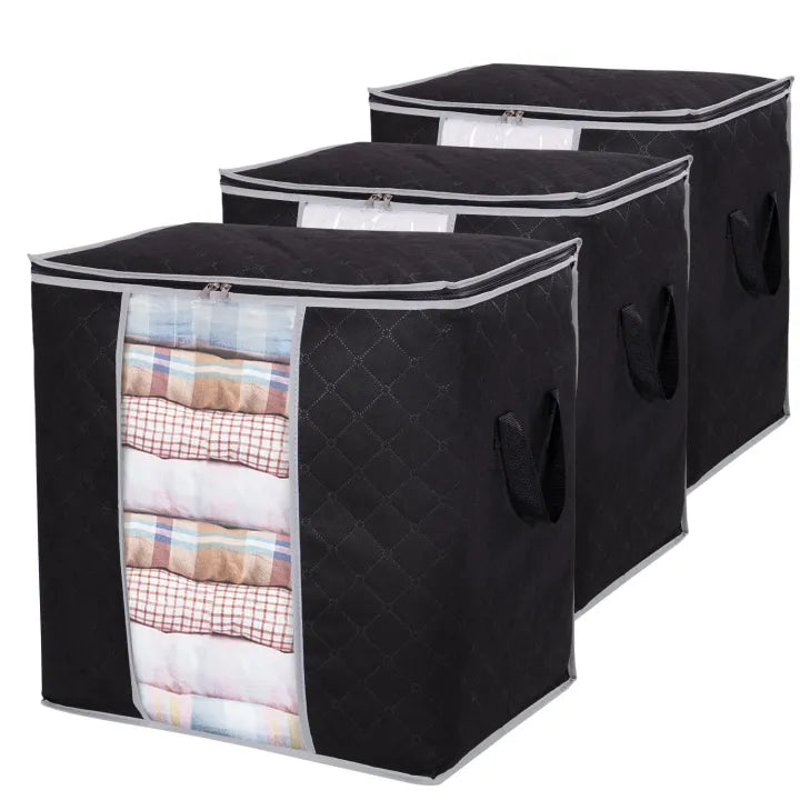 Pack of 3 Thickened Non-woven Multi-functional Storage Bags