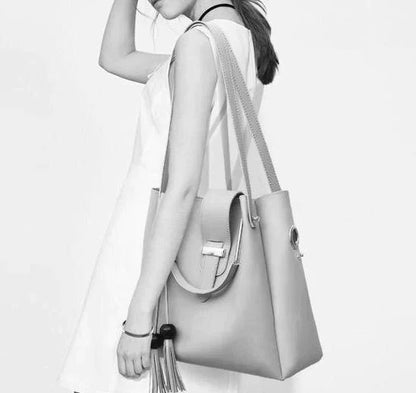 Queen 3 Pcs White Handbag