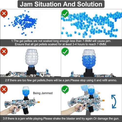 Water Bullet Blaster Electric Rechargeable Gun For Kids
